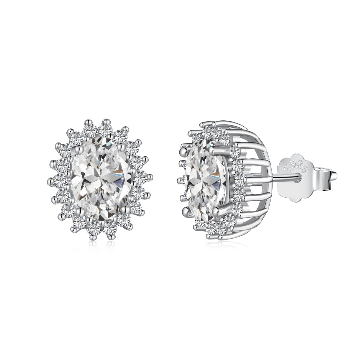 [AuraEcho]Delicate Radiant Oval Cut Daily Earrings