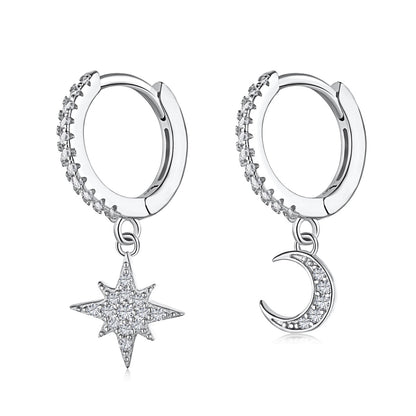 [AuraEcho]Star and Moon Asymmetric Earrings
