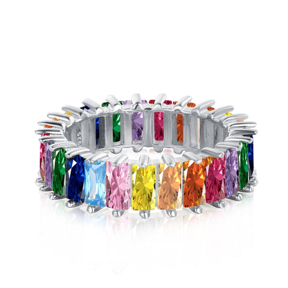 [AuraEcho]Unique Colorful Radiant Cut RIng