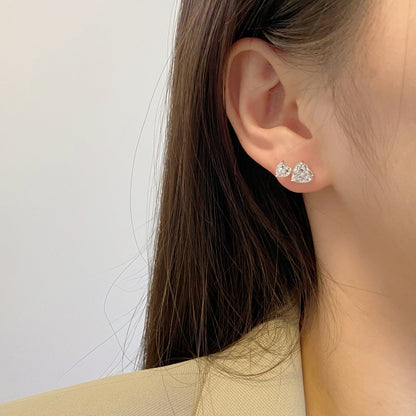 [AuraEcho]Double Heart-Shape Classic Princess Style Earrings
