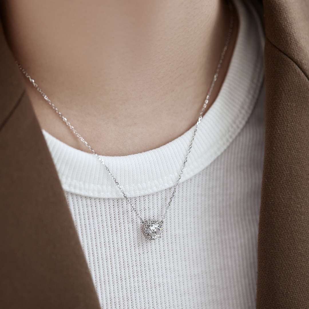 [AuraEcho]Luxurious Round Cut Necklace