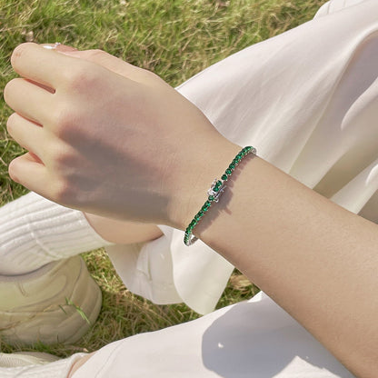 [AuraEcho]Radiant Colorful Round Cut Party Bracelet