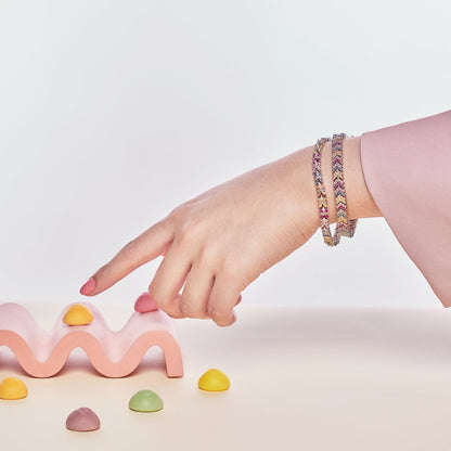 [AuraEcho]Radiant Colorful Emerald Cut Party Bracelet