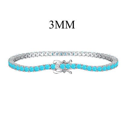 [AuraEcho]Dainty Charming Round Cut Tennis Bracelet
