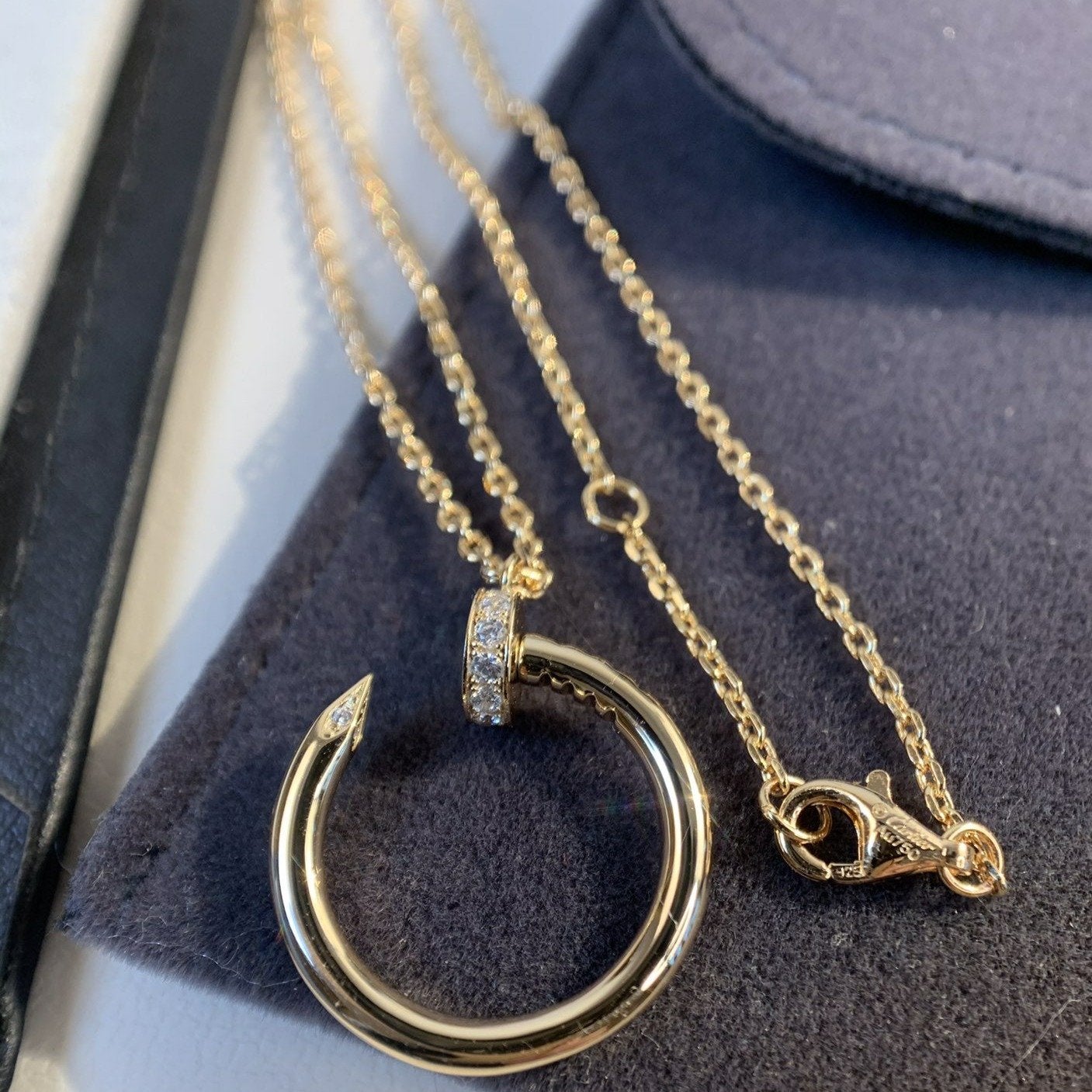 [AuraEcho]JUSTE NECKLACE PINK GOLD