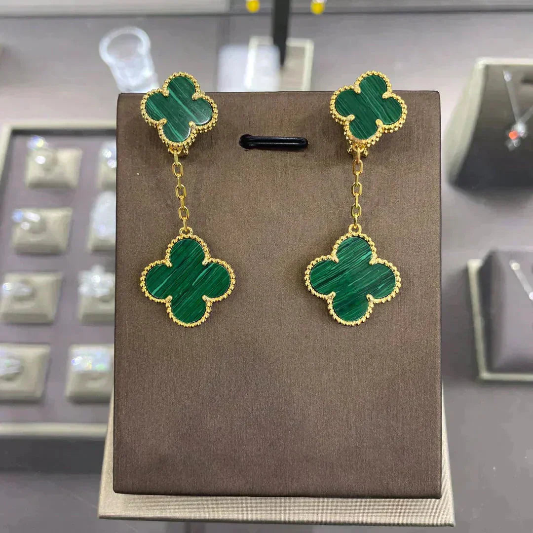 [AuraEcho]CLOVER 2 MOTIFS  EARRINGS (MULTIPLE CHOICESC