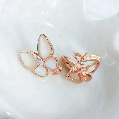 [AuraEcho]BUTTERFLY MOP DIAMOND EARRINGS