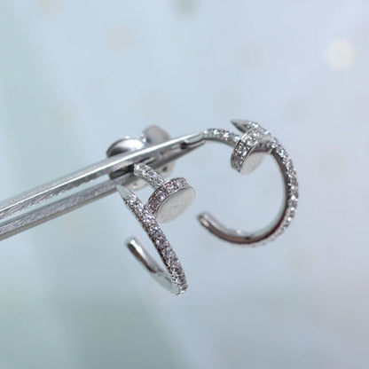 [AuraEcho]JUSTE EARRINGS 12.75MM SILVER DIAMOND