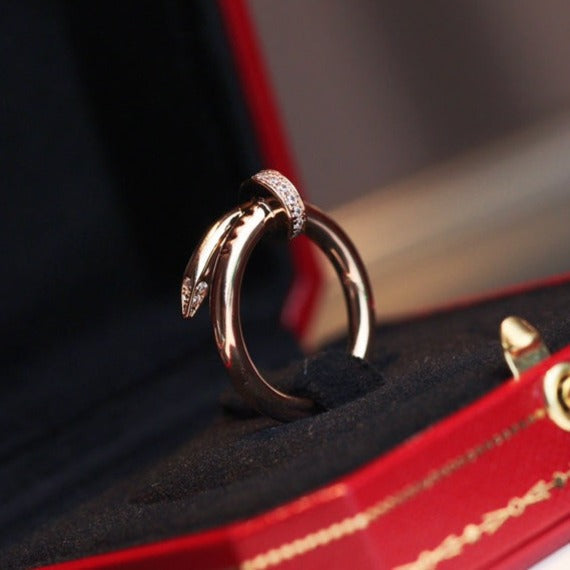 [AuraEcho]JUSTE RING 2.65MM PINK GOLD DIAMOND