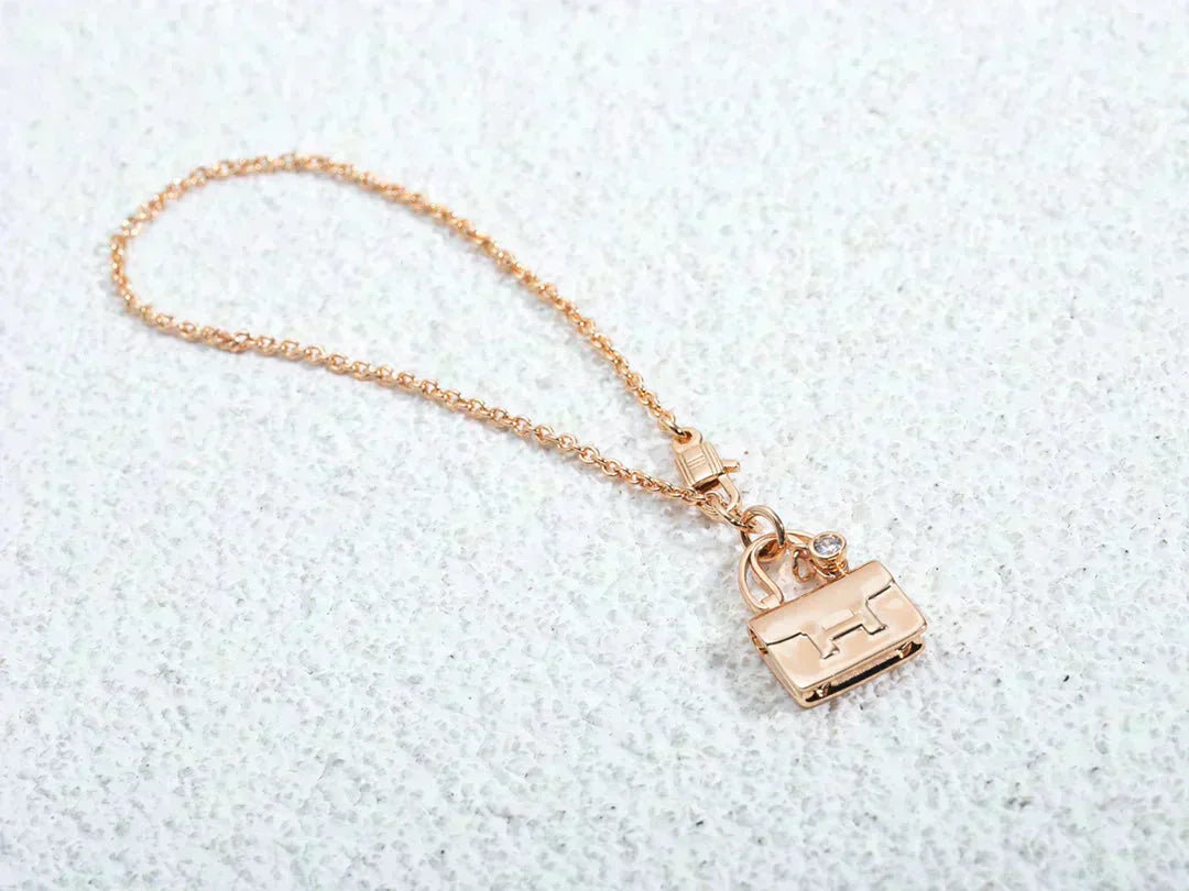 [AuraEcho]AMULETTE PEDANT ROSE GOLD NECKLACE