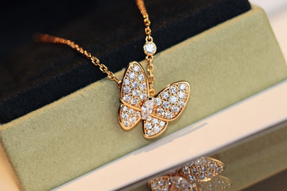 [AuraEcho]BUTTERFLY DIAMOND NECKLACE