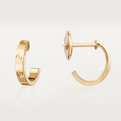 [AuraEcho]LOVE EARRINGS 2.65MM PINK GOLD
