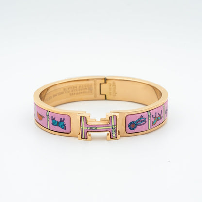 [AuraEcho]H PINK GOLD BRACELET PINK CERAMIC