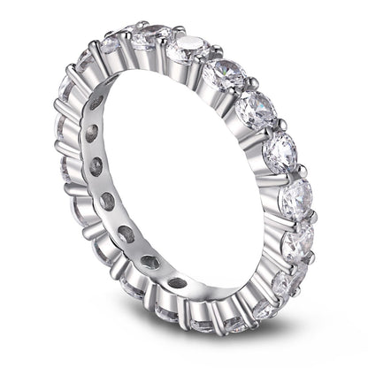 [AuraEcho]Sparkling Round Cut Tennis Ring