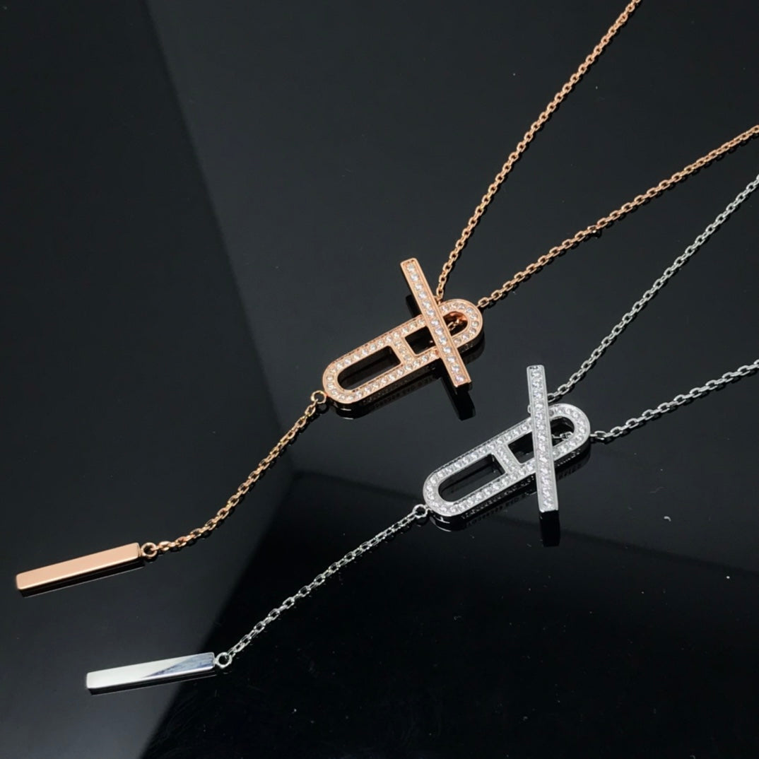 [AuraEcho]HM NECKLACE PLATINUM ROSE GOLD DIAMOND