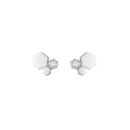[AuraEcho]BEE LOVE SILVER DIAMOND EARRINGS