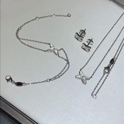 [AuraEcho]JEUX BRACELET WHITE MOP SILVER 1 DIAMOND