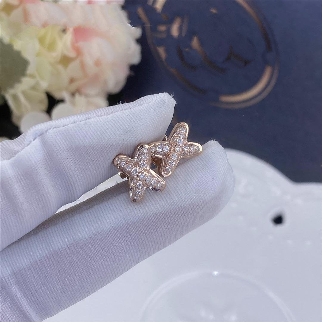 [AuraEcho]JEUX DE PINK GOLD DIAMOND EARRINGS