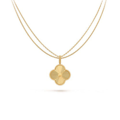[AuraEcho]CLOVER 25MM PEDANT NECKLACE GOLD