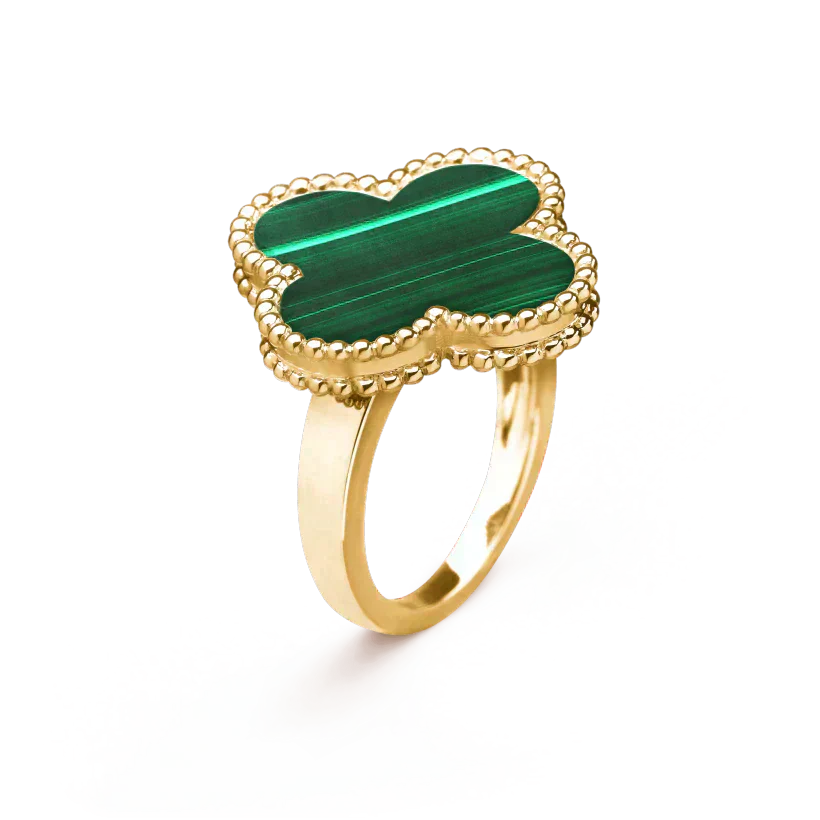 [AuraEcho]CLOVER MALACHITE RING