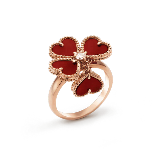 [AuraEcho]SWEET CLOVER CARNELIAN RING